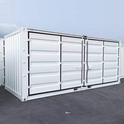 Contenedor Marítimo Nuevo 20 Pies (6m) - Acceso Lateral Completo (Full Side Access), Blanco