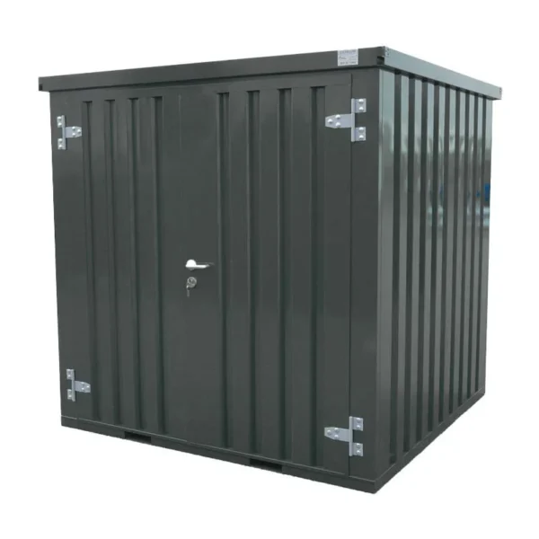 Container Smontabile 2x2m con Pavimento Rialzato - Grigio Antracite