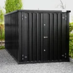 Container Smontabile 6x2m con Porta Frontale - Nero Intenso - immagine 2