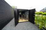 Container Smontabile 6x2m con Porta Frontale - Nero Intenso - immagine 4